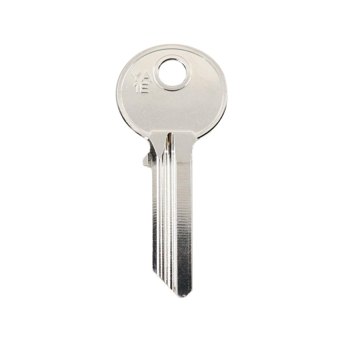 EHI 999-YA1E 54mm Silver Blank Key, Nickel Plated Brass