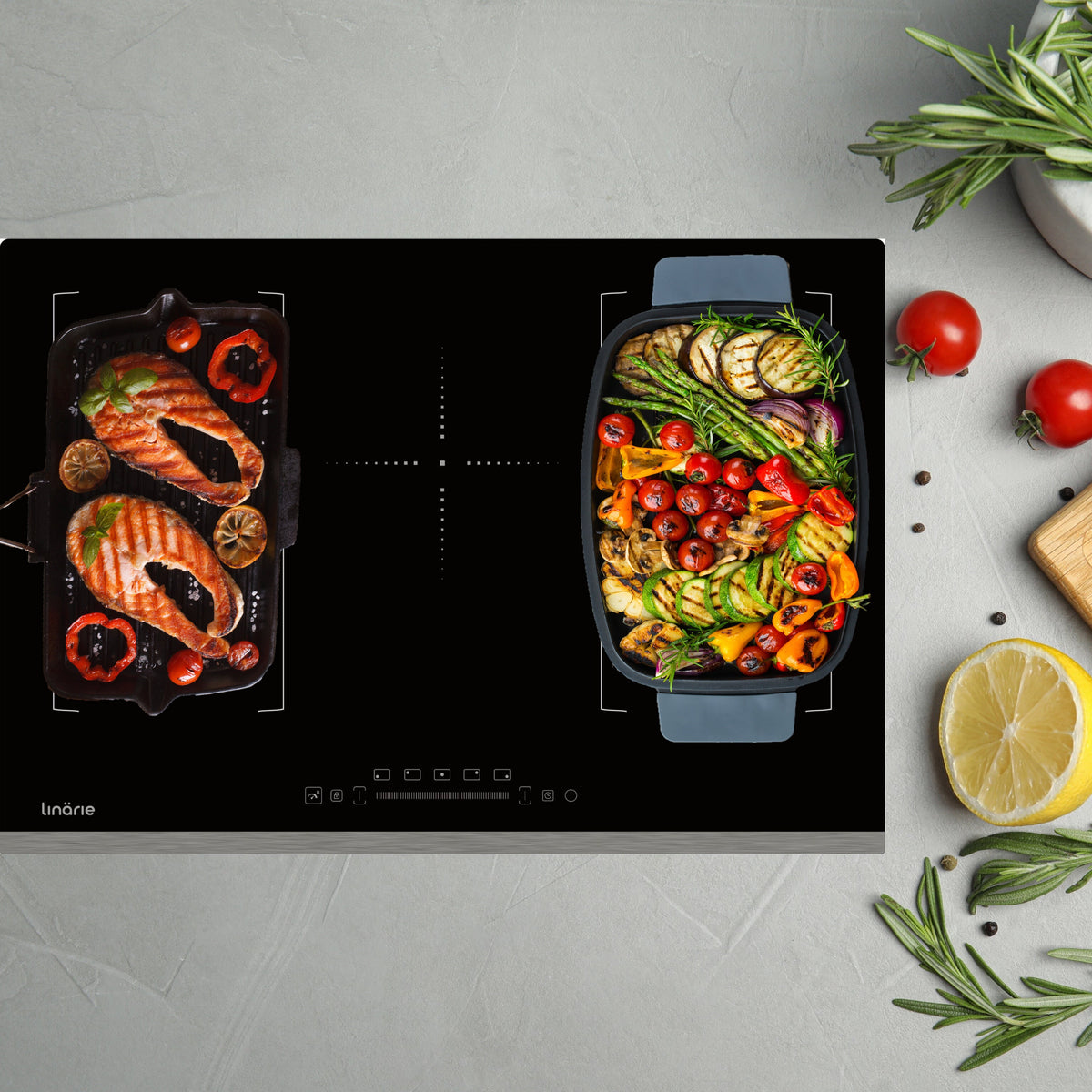 Linarie 77cm induction cooktop - double Flex Zone - nine power levels - booster function - LS80I2F1Z