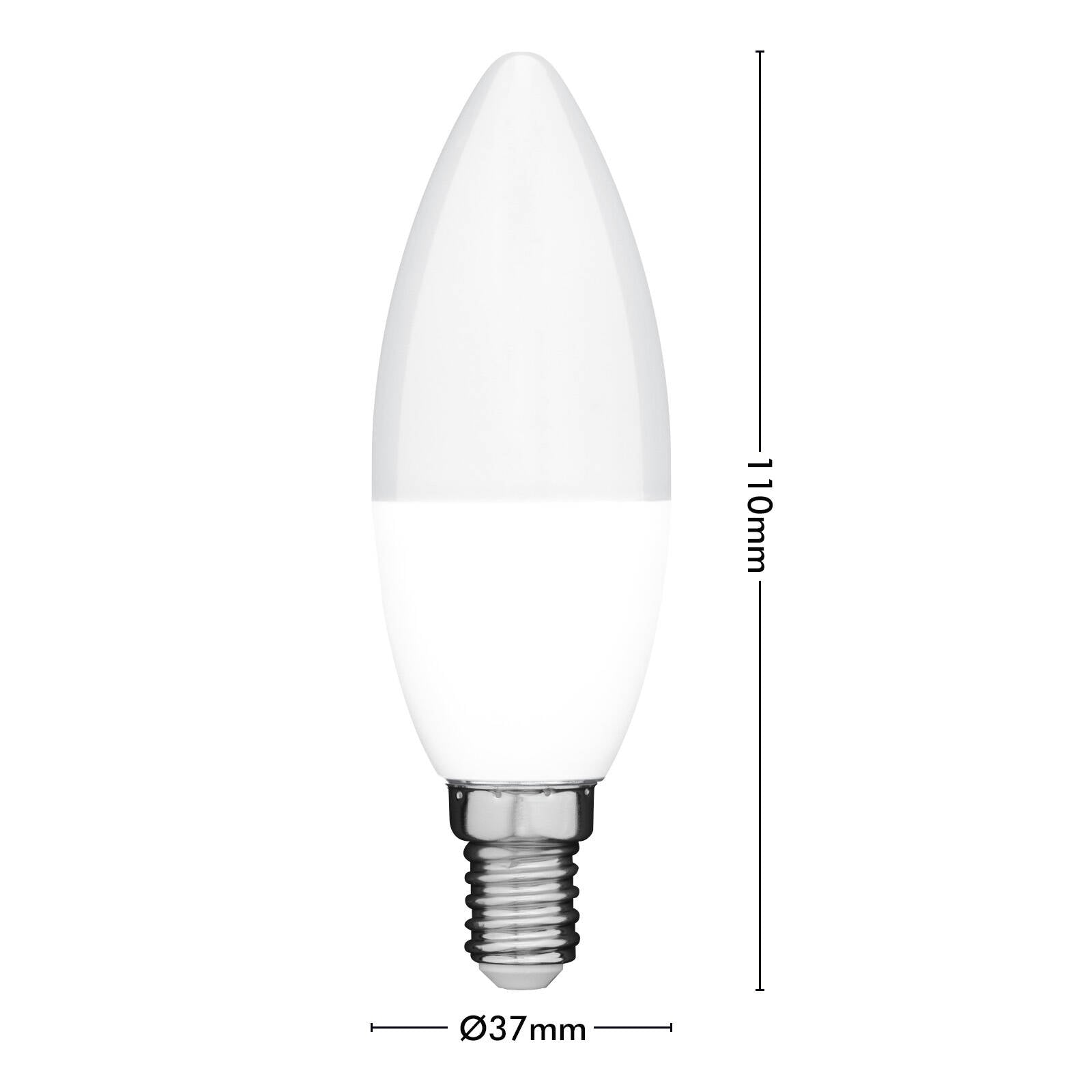 Arlec E14 LED 470lm 5.5W CCT Grid Connect Smart Candle Globe 4 Pack (GLD360HA)
