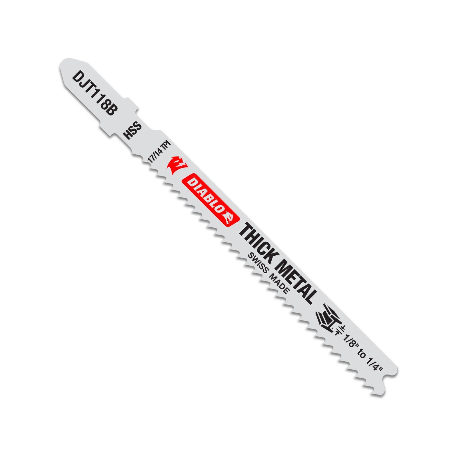 Diablo 92mm High Speed Steel Jig Saw Blade for Thick Metal 3mm-7mm, 5 Pack