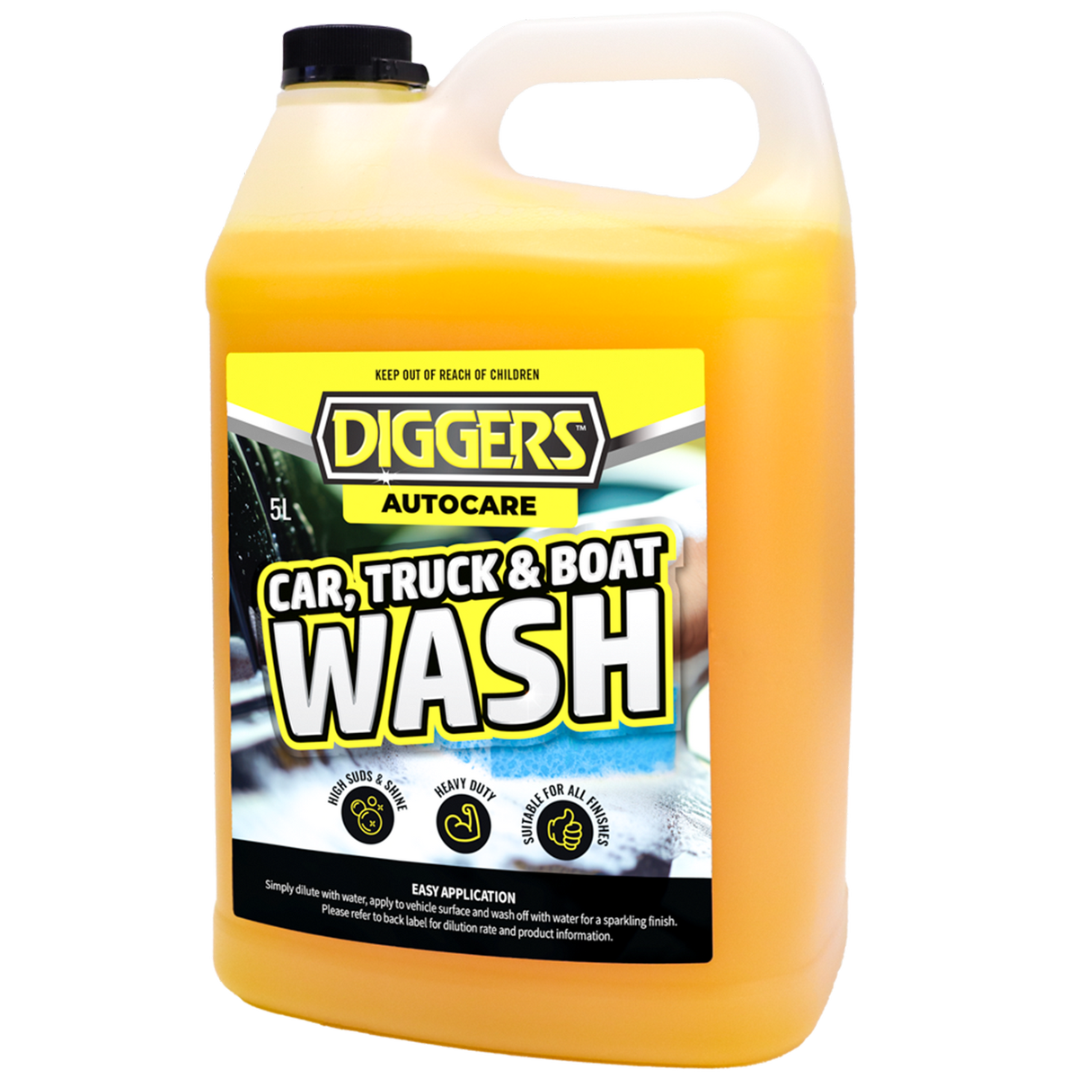 Diggers Car Truck Boat Wash - 5L Heavy-Duty Concentrate - High-Shine Finish - SuperSaverAU - view 2