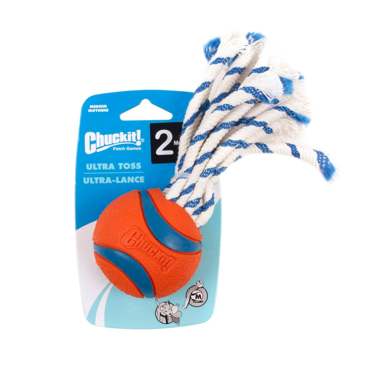 Chuckit! Medium Ultra Toss Ball Dog Tug and Fetch Toy