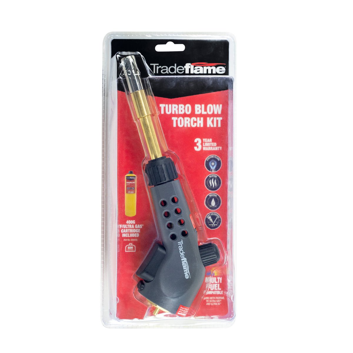 Cyclone Turbo Blow Torch Kit - 400g Cartridge - Adjustable Flame Control - SuperSaverAU - view 2