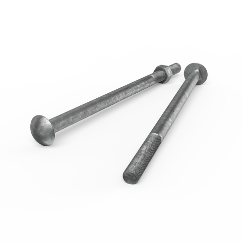 Zenith M16 x 300mm Hot Dip Galvanised Cup Head Bolt & Nut - Each