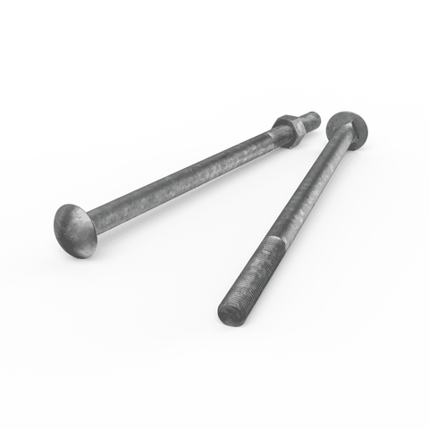 Zenith M16 x 300mm Hot Dip Galvanised Cup Head Bolt & Nut - Each