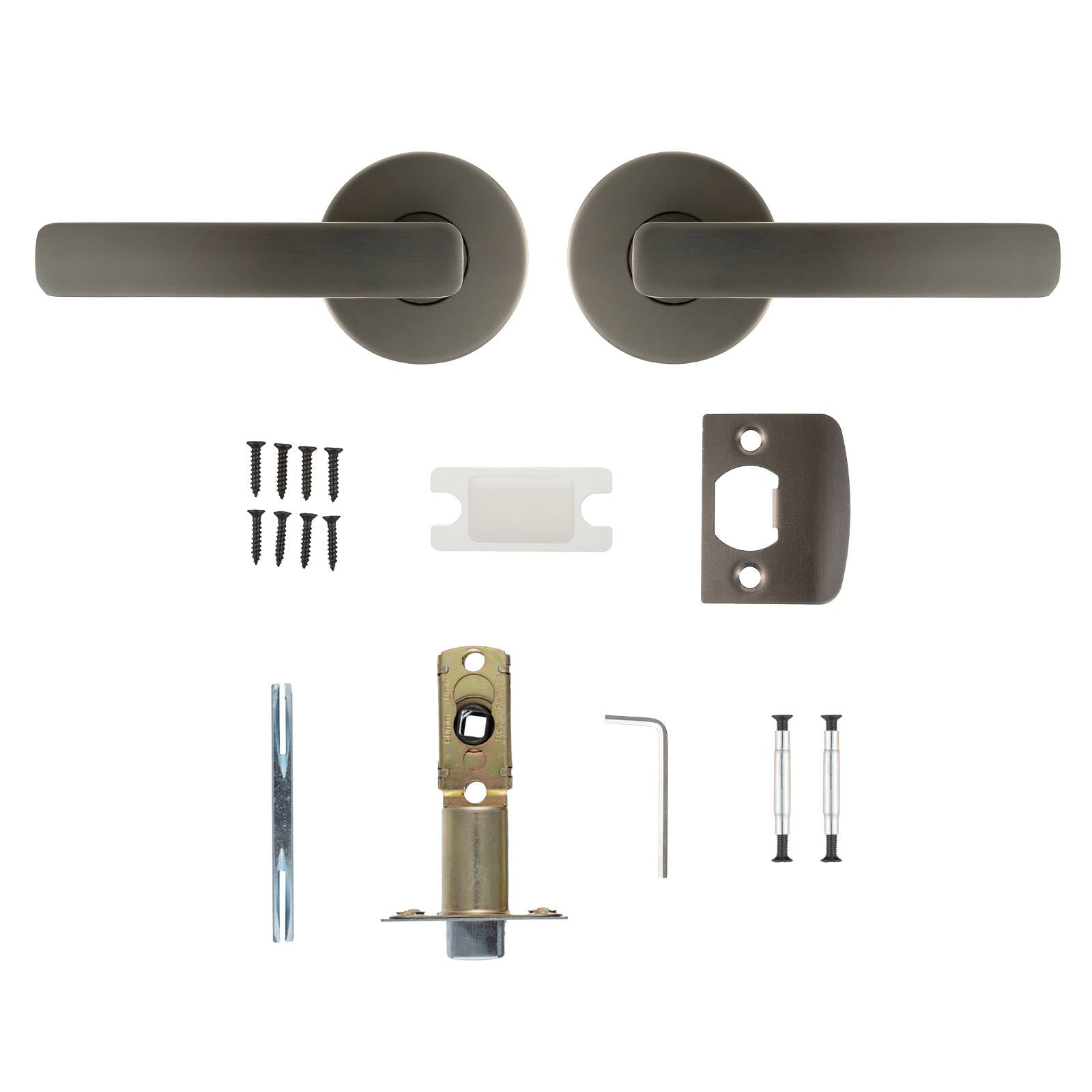 Ikonic San Fran Passage Lever Set Gunmetal Zinc