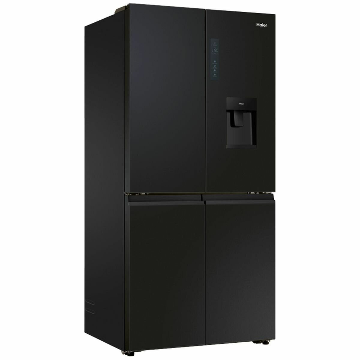 Haier 507L Quad Door Fridge - Black - Plumbed Water Dispenser and Ice Maker - HRF580YPC