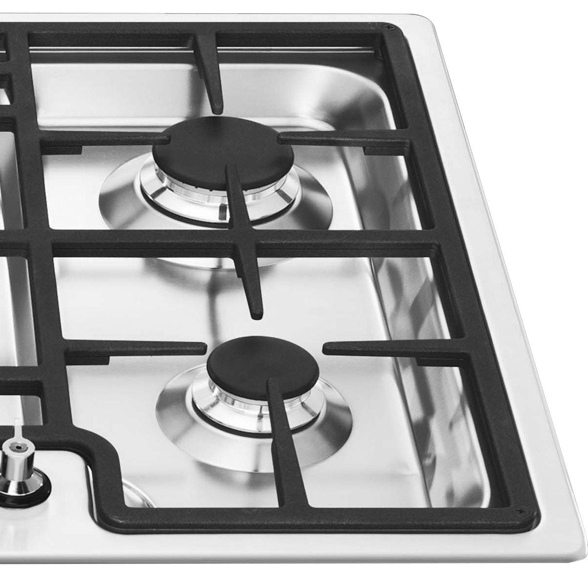 Smeg 72cm 5 Burner Gas Cooktop - Stainless Steel - Ultra-Rapid Wok Burner - Flame Failure Device - PGA75-4