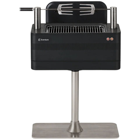 Everdure Fusion Portable Charcoal BBQ - Built-In Rotisserie - 10 Minute Heat-Up - Black - EFUSION2B