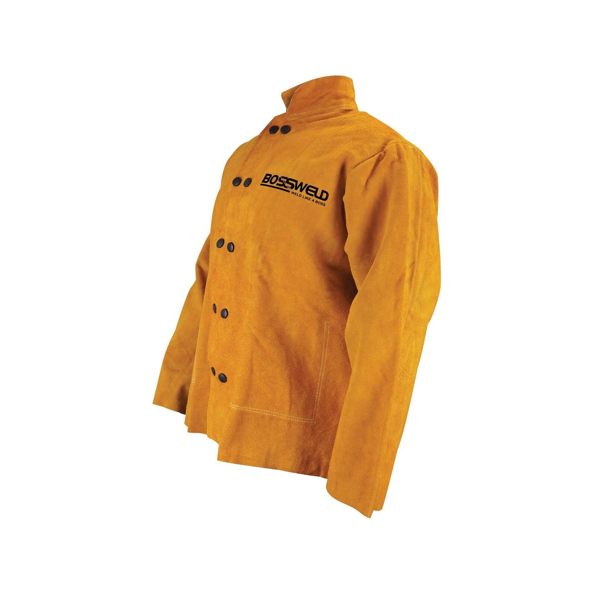 Bossweld Leather Welders Jacket Large with Kevlar Stitching Double Press Stud