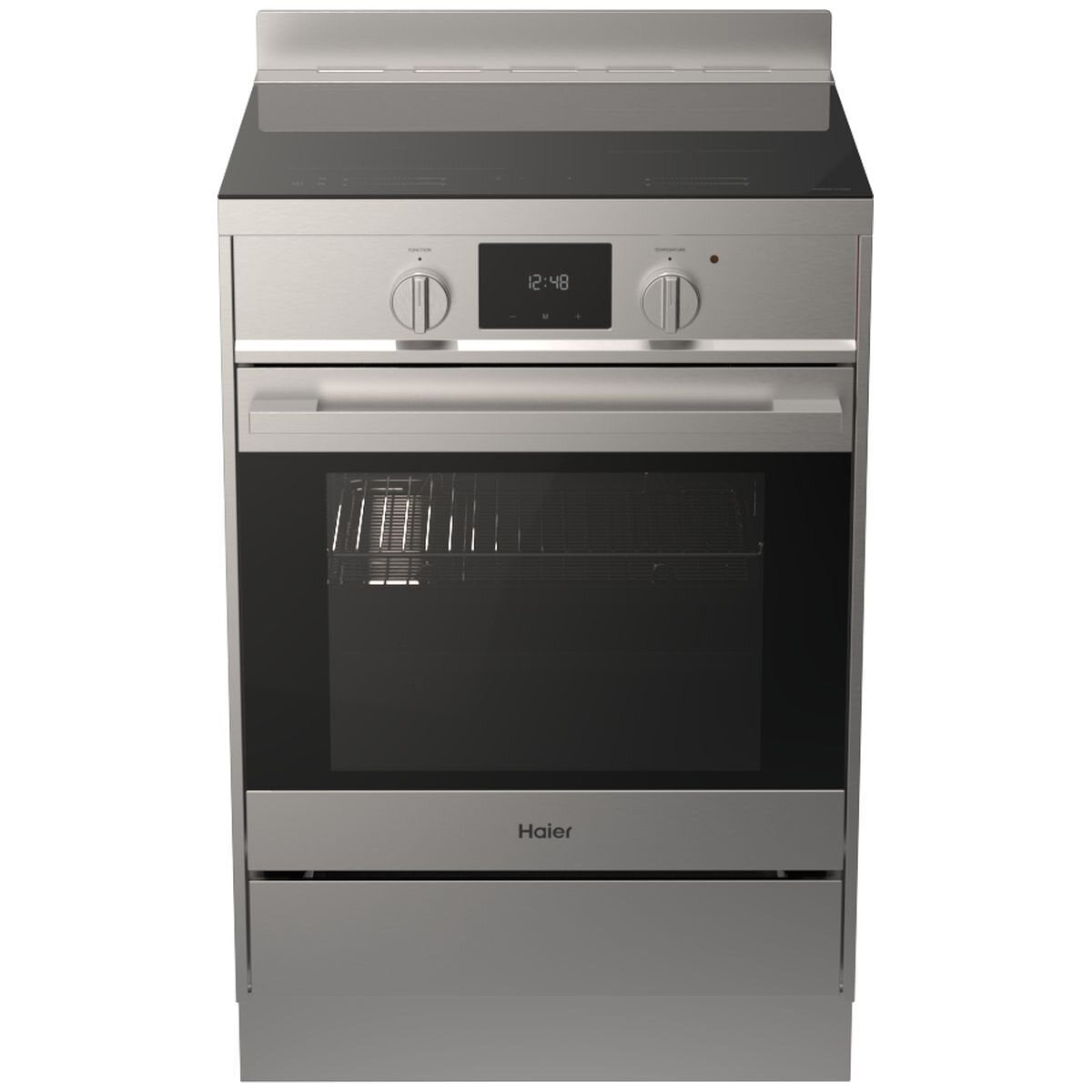 Haier 60cm 500 Series Freestanding Induction Oven - Stainless Steel, Air Fry, 11 Functions - HOR60S11ISX2