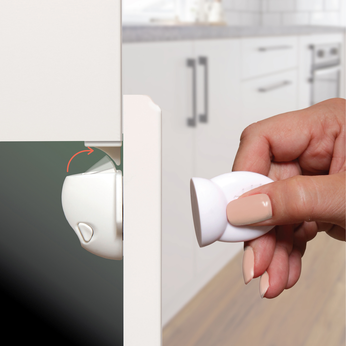 Dreambaby Adhesive Mag Lock 8 Pack Magnetic Child Safety Cupboard Locks