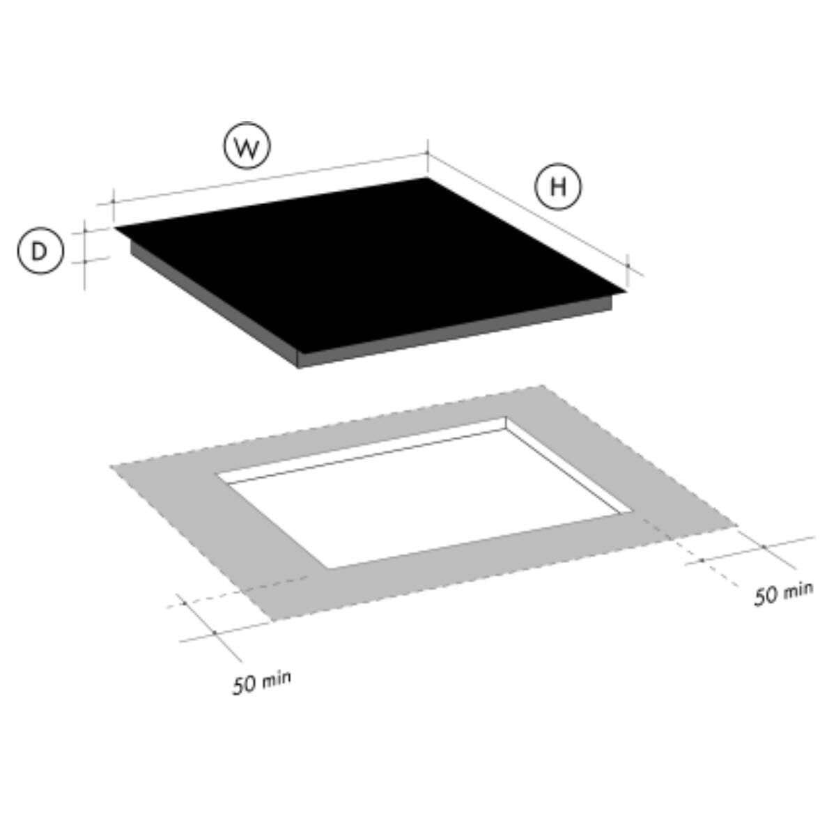 Artusi 70cm Ceramic Cooktop - Black Glass, 9 Heat Levels Per Zone, 99 Minute Timer, Low Profile - CACC701