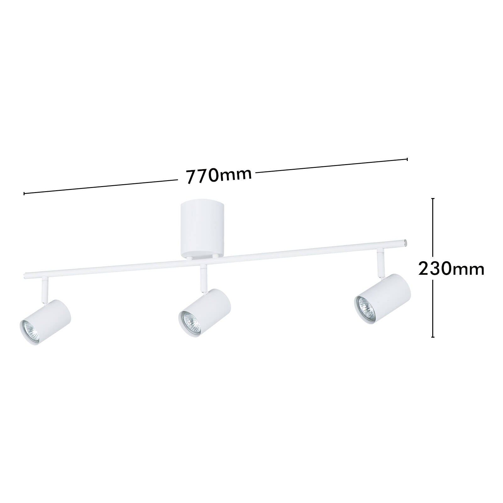 Verve Design Gabriella White DIY 3 Head Adjustable GU10 Spotlight - Hardwired Indoor (SL2211WH)
