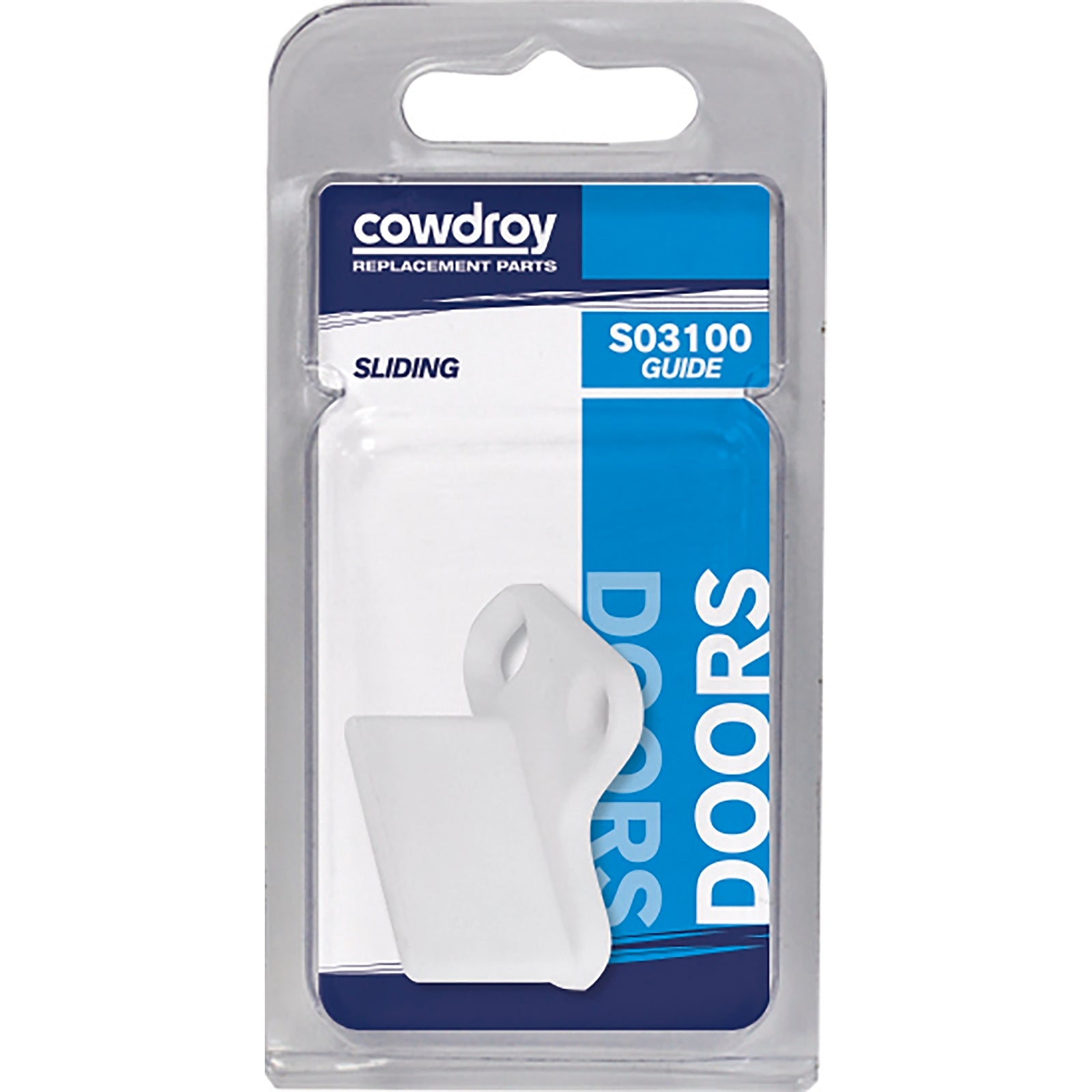 Cowdroy White Nylon Floor Mount Door Guide