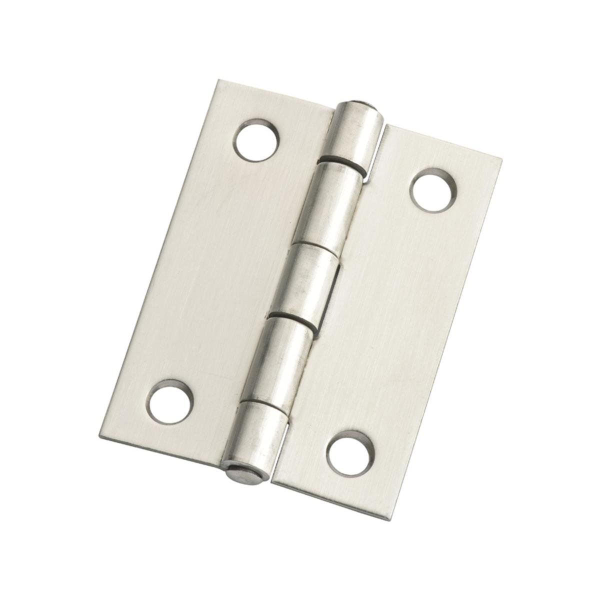Lane 50 x 40 x 1.2mm Satin Stainless Steel Fixed Pin Butt Hinge - 2 Pack