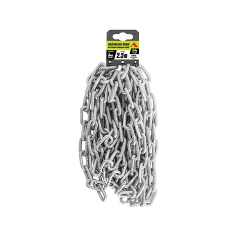 Pinnacle 5mm (3/16") x 2.5m Hot Dipped Galvanised Chain, Silver