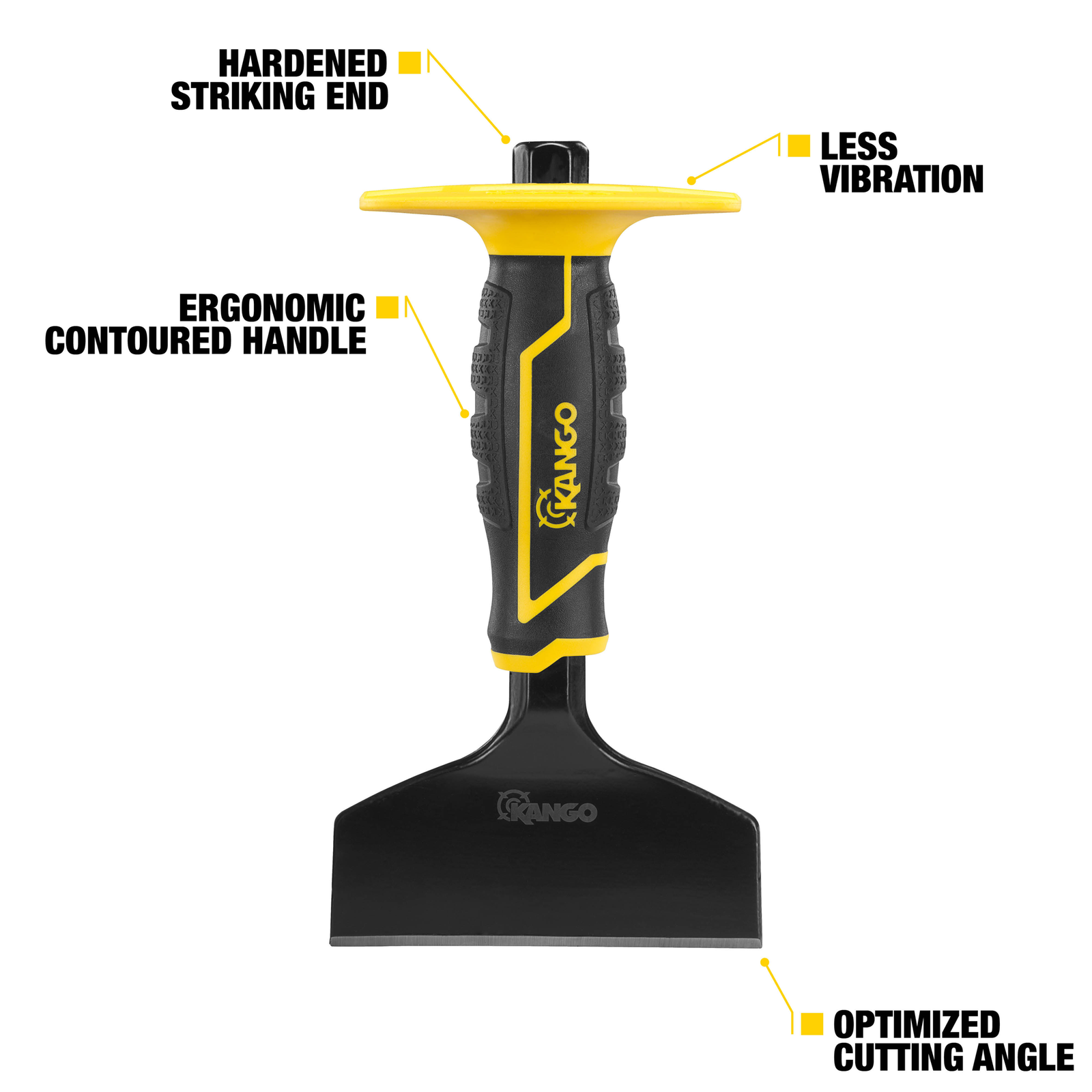 Kango 115mm Masonry Chisel with Hand Protector for Brick, Tile & Concrete