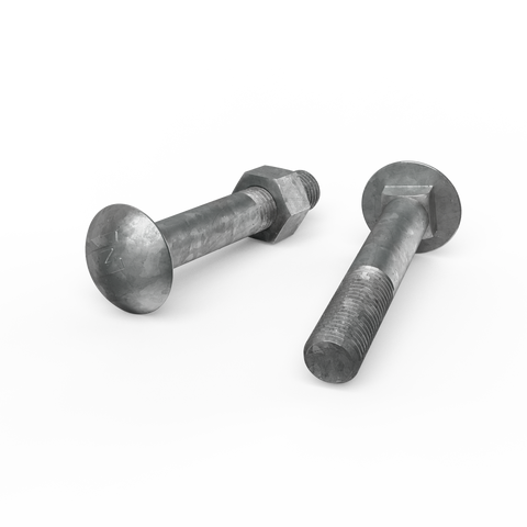 Zenith M16 x 100mm Hot Dip Galvanised Cup Head Bolts Nuts Each - SuperSaverAU - view 1