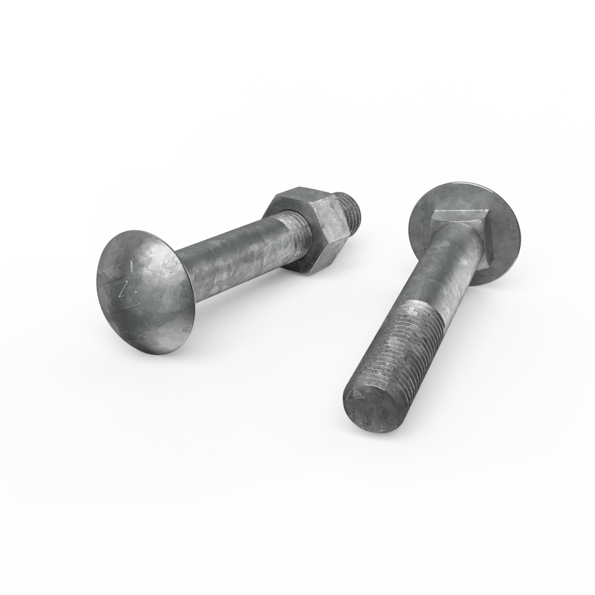 Zenith M16 x 100mm Hot Dip Galvanised Cup Head Bolts Nuts Each - SuperSaverAU - view 1