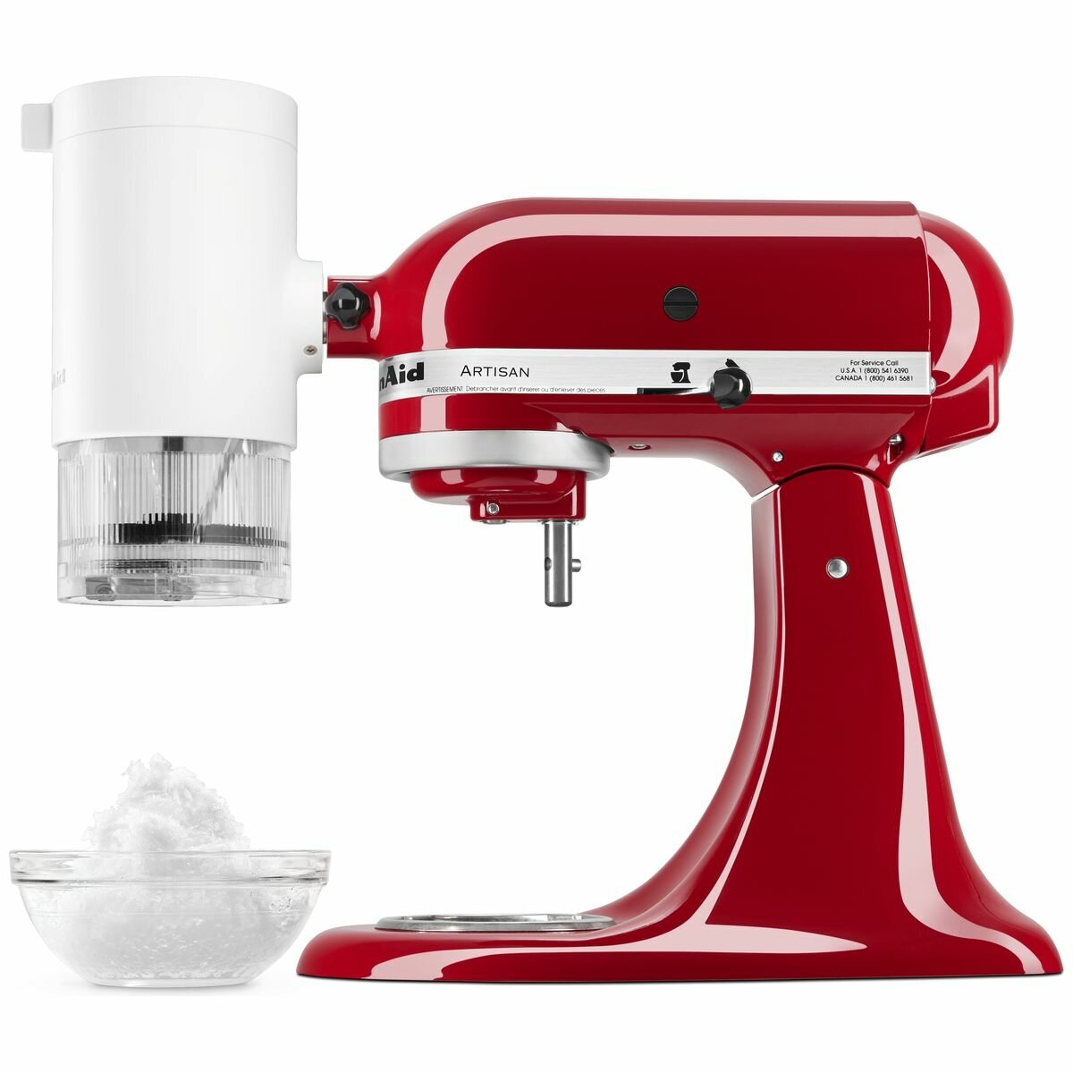KitchenAid Ice Shaver Attachment - White - Fine and Coarse Blades - 5KSMSIA