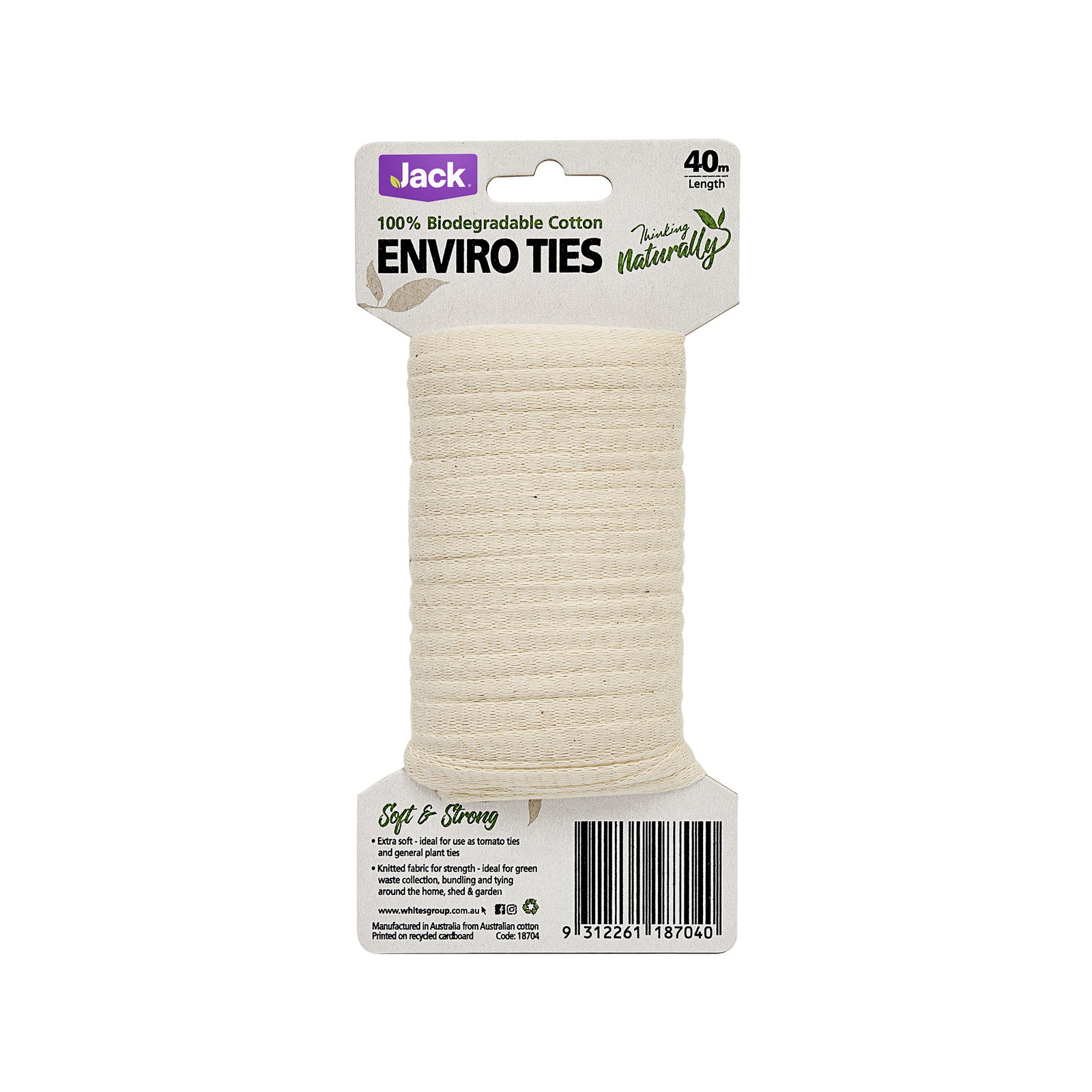 Jack Enviro Tie 40m Beige Biodegradable Cotton Plant Tie