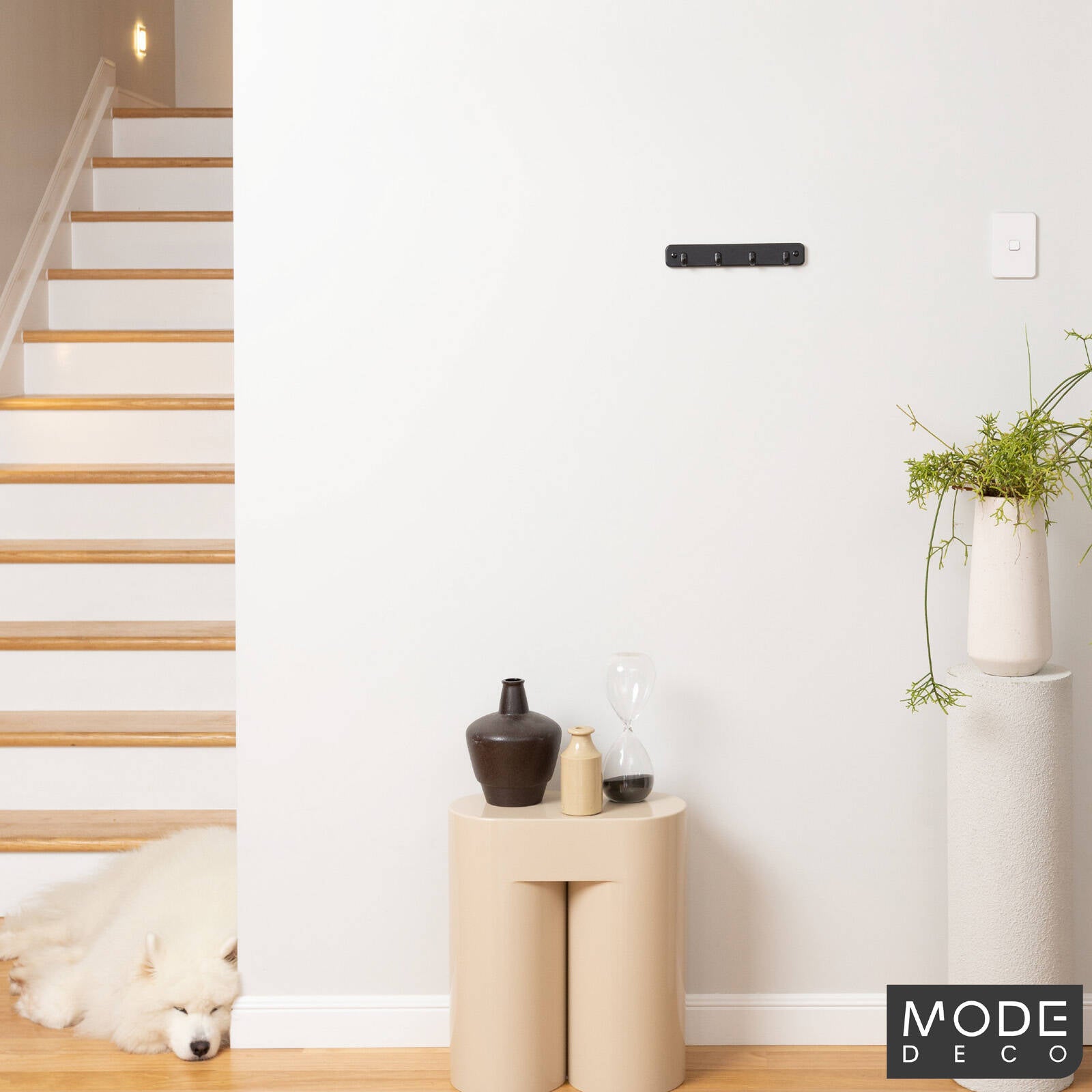 Mode 245mm Black Board Key Rack 4 Hooks
