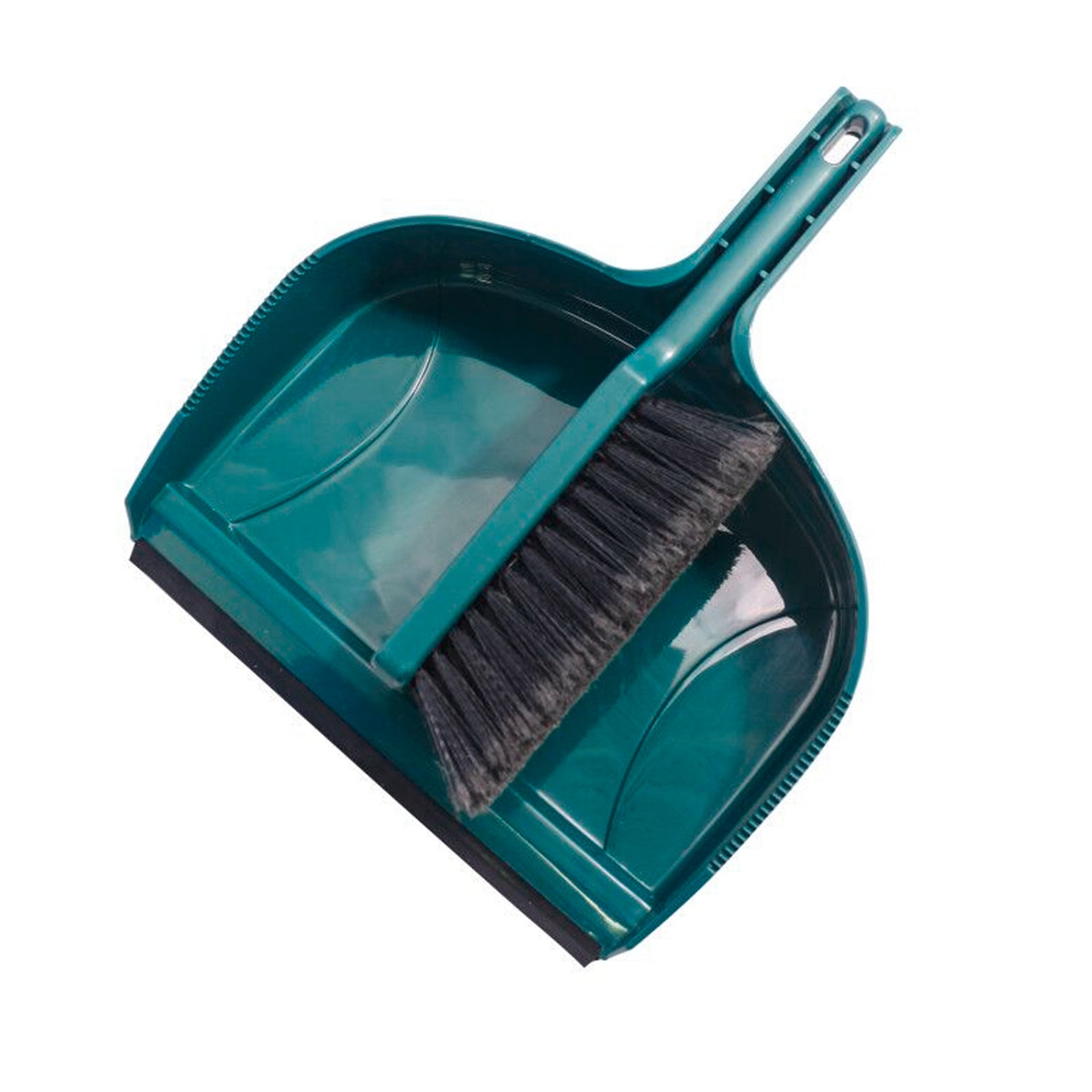 All Set Jumbo 335mm Dustpan & Brush Set, Polypropylene with PET Bristles, Red or Green