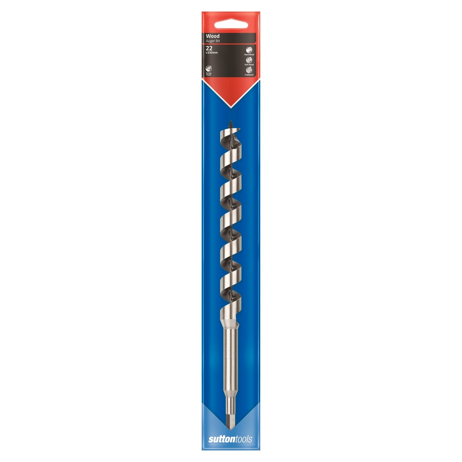 Sutton Tools Medium Auger Bit 330 x 22mm Steel Timber Drilling