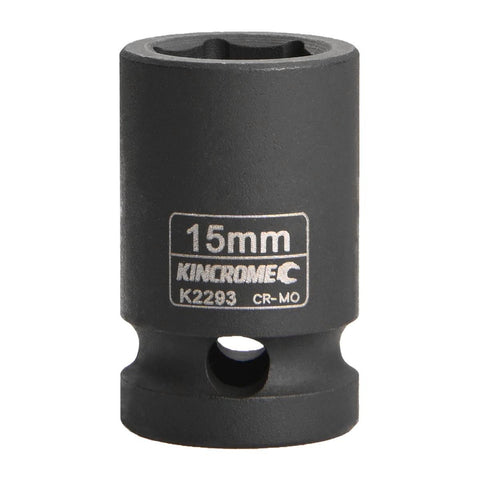Kincrome 15mm Impact Socket - Cr-Mo Steel - Shallow - Durable - SuperSaverAU - view 1