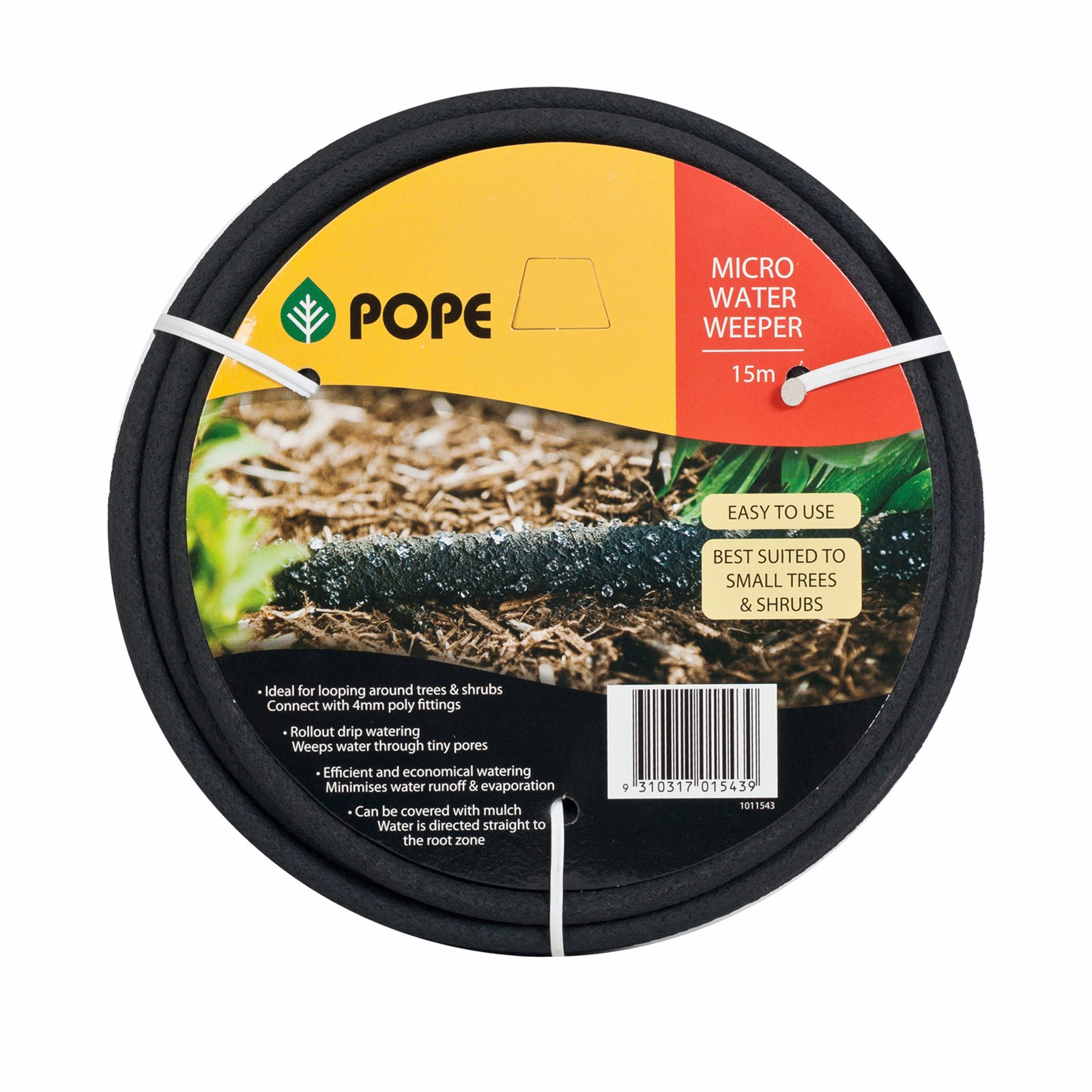 Pope 15m Micro Water Weeper Soaker Hose - 4mm UV & Kink Resistant