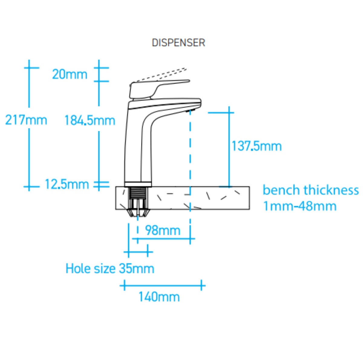 Billi Home BCS XL Boiling, Chilled and Sparkling Filtered Water Tap - Chrome - Touch Display - 925100LCH