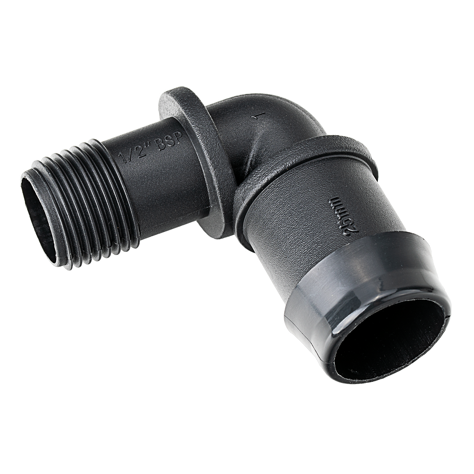 K-Rain 25mm Barbed Elbow x 15mm BSP Male - 5 Pack Polypropylene