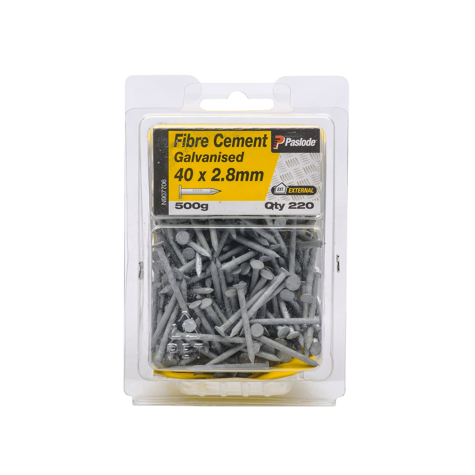 Paslode 40 x 2.8mm Galvanised Steel Fibre Cement Nails 500g - 220 Pack