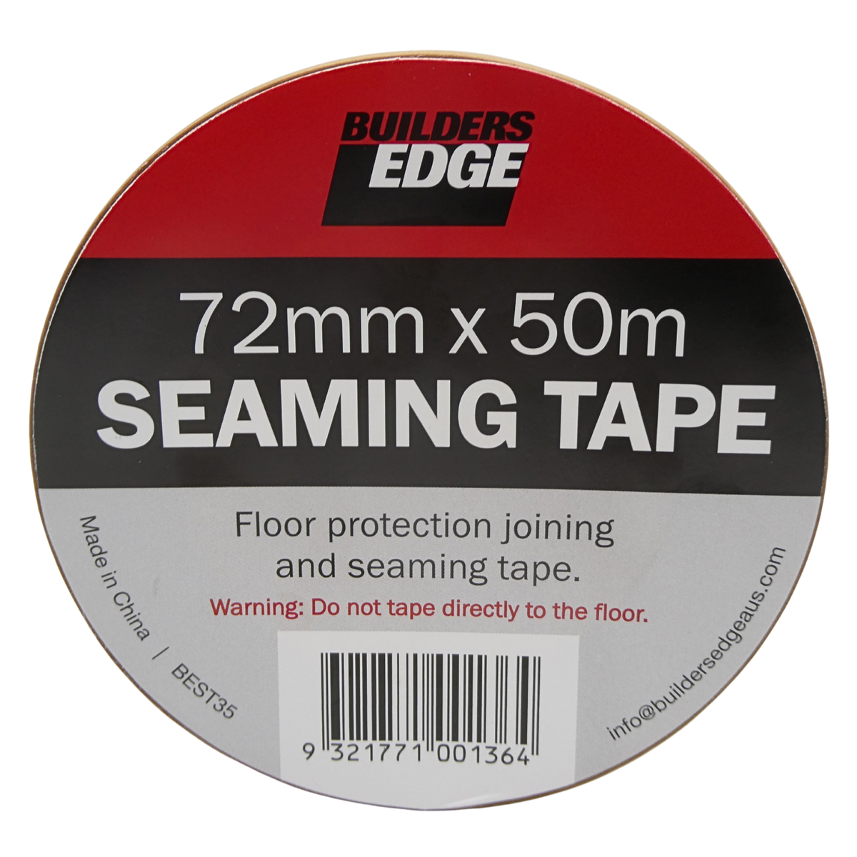 Builders Edge 72mm x 50m Seaming Tape - Floor Protection Joining Tape