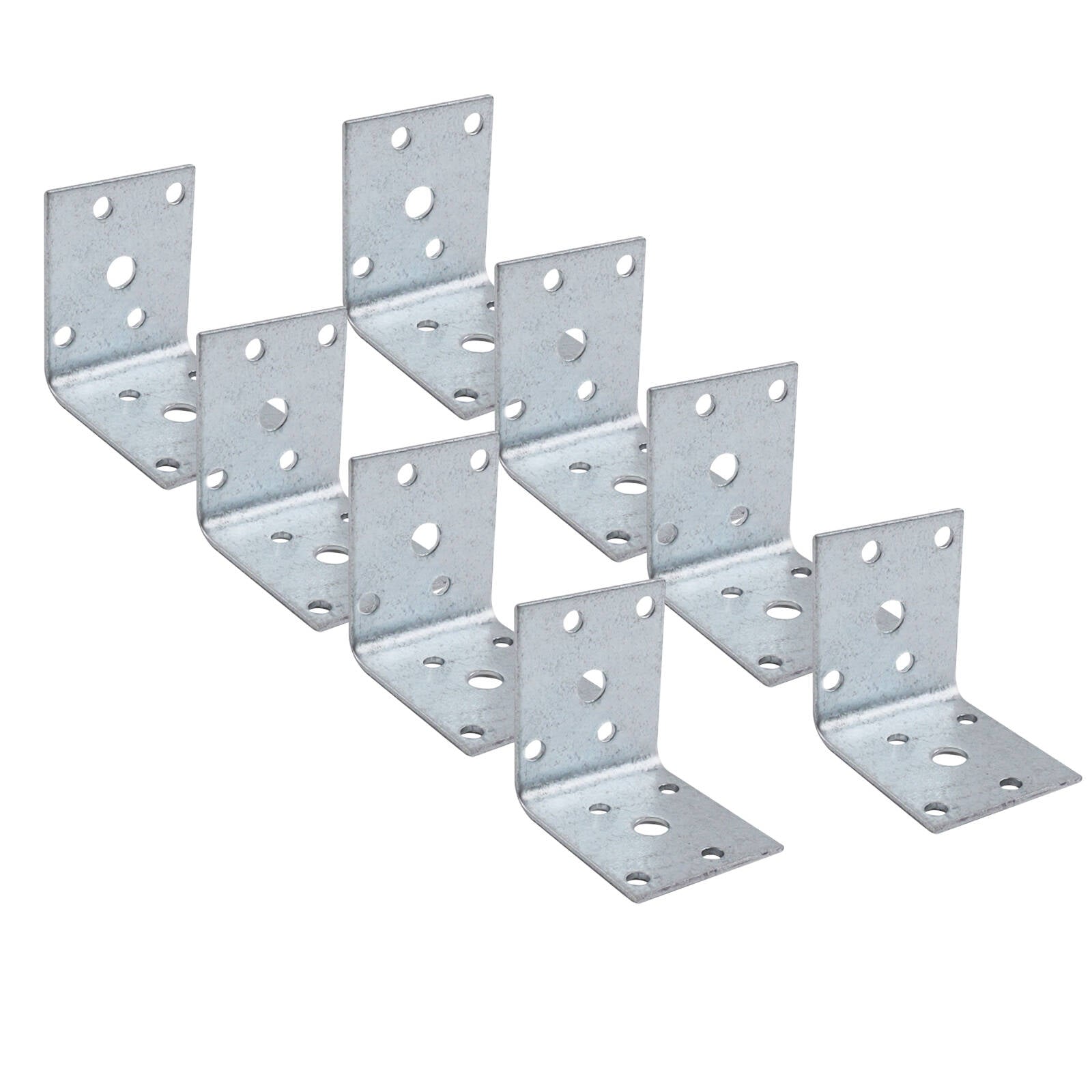 Carinya 50 x 50 x 40 x 2mm Galvanised Steel Reinforcing Angle Bracket - 8 Pack