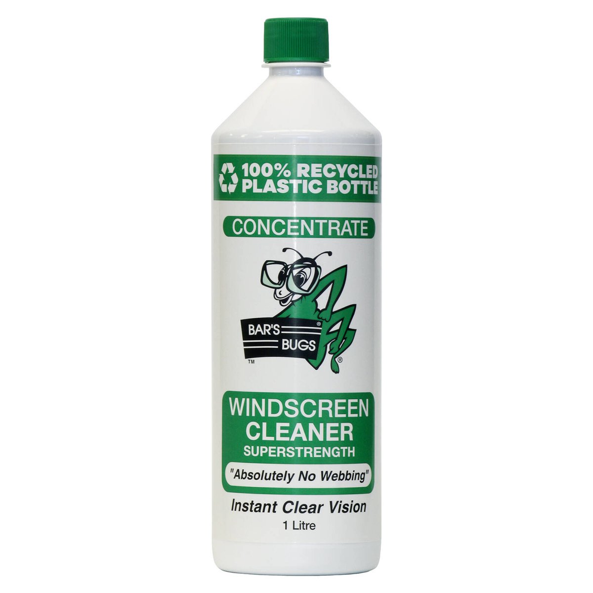 Bar's Bugs 1L Green Windscreen Cleaner Concentrate Makes Up To 40L