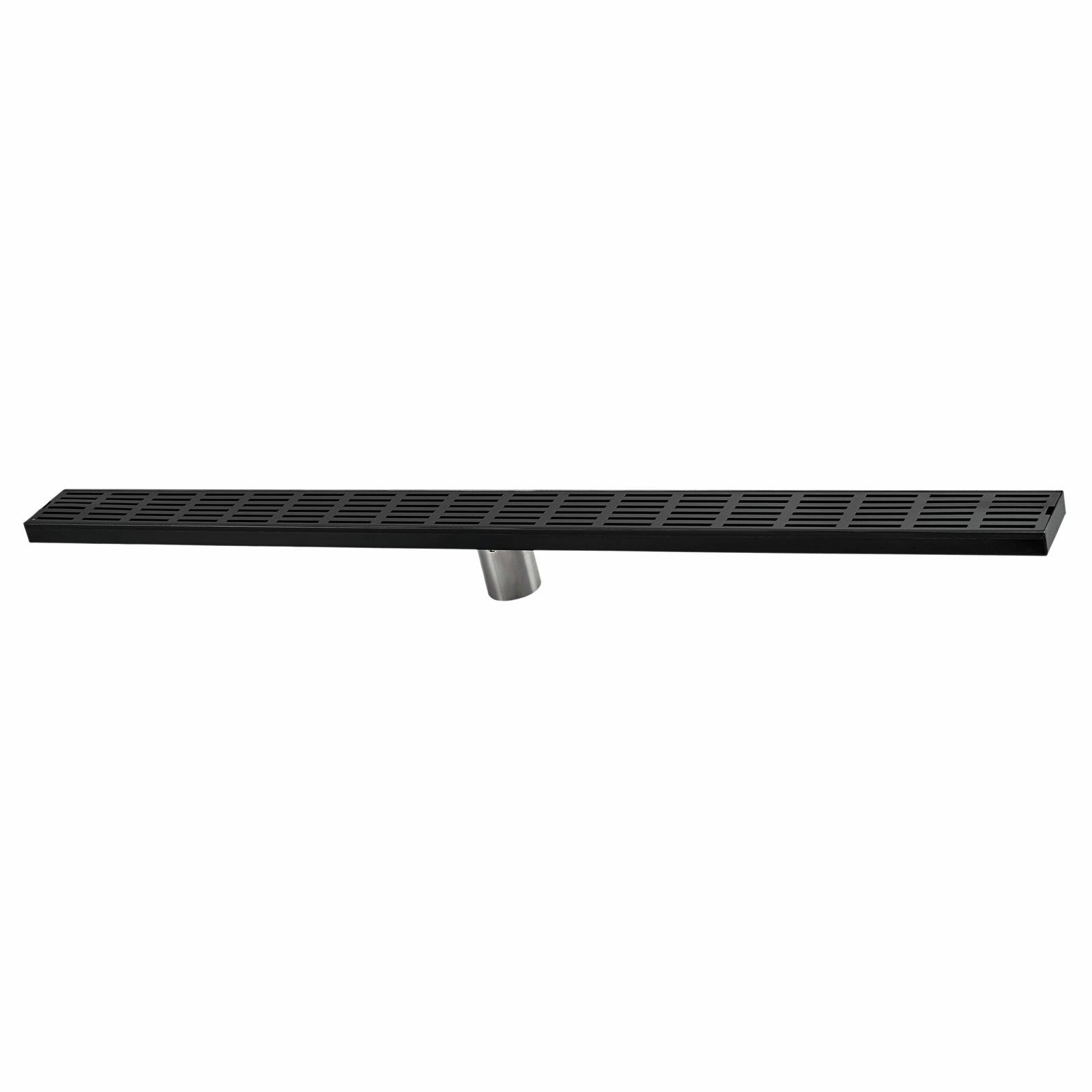 Mondella Concerto 900mm Black Rectangular Floor Grate, 316 Marine Grade Stainless Steel, Centre Outlet