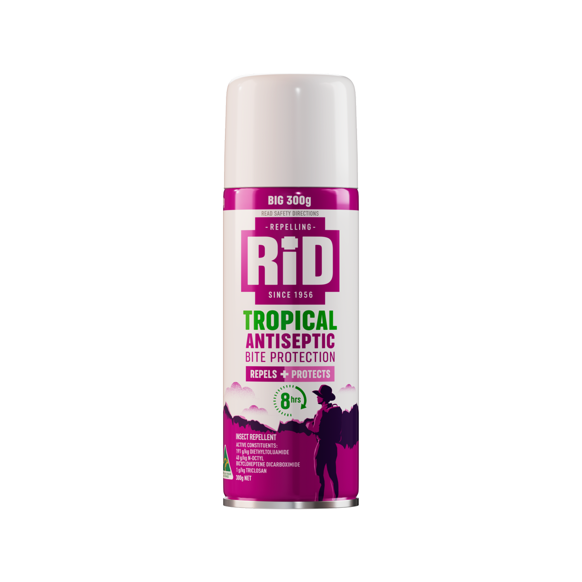 RID 300g Tropical Antiseptic Bite Protection Aerosol Insect Repellent