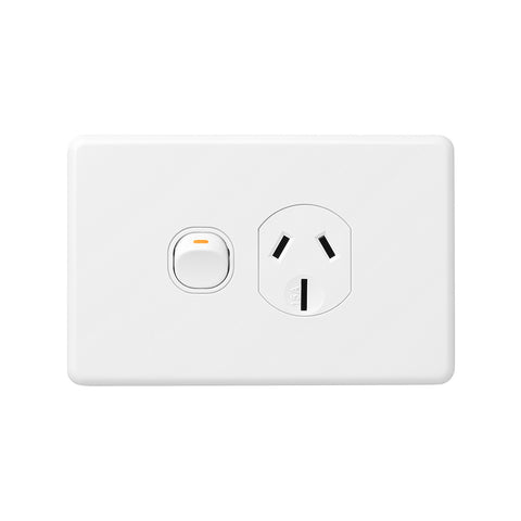 DETA X6 15 Amp Single Power Point White Polycarbonate 250V Heavy Duty