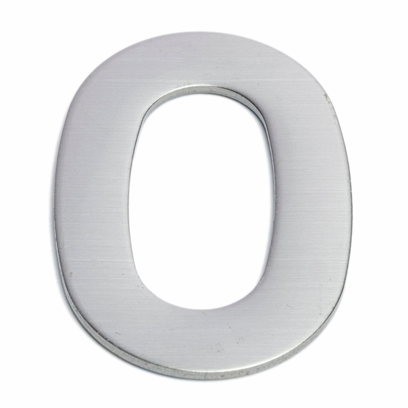 Sandleford 75mm Suburban Brushed Stainless Steel Self Adhesive House Number 0