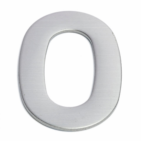 Sandleford 75mm Suburban Brushed Stainless Steel Self Adhesive House Number 0