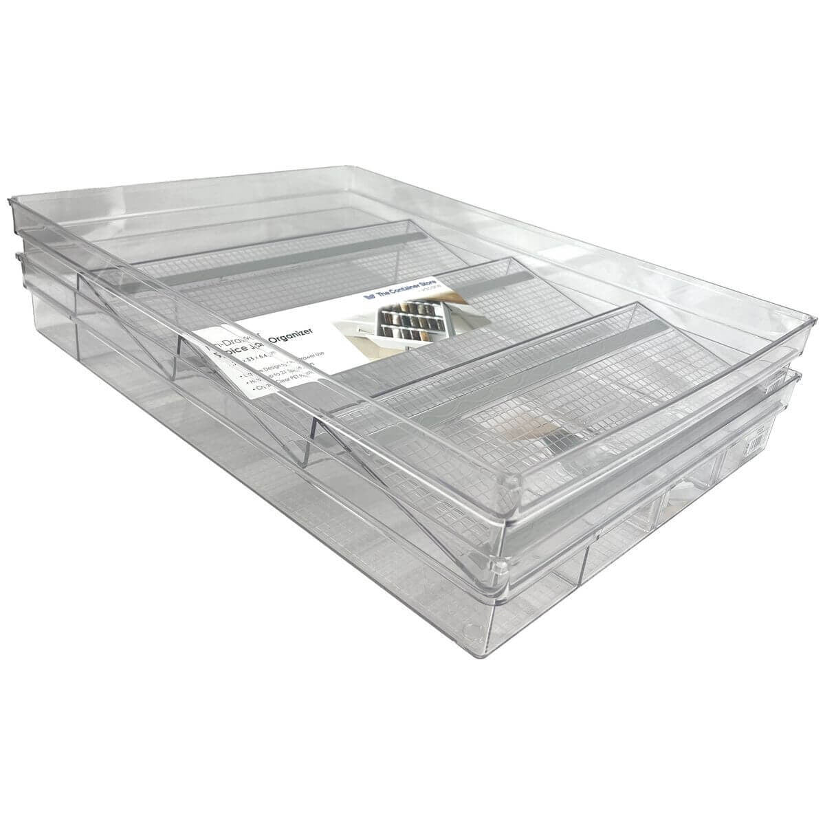 The Container Store 2 piece kitchen drawer pack 2 - Cutlery tray and spice jar organiser - VTCS-DRAW-P2