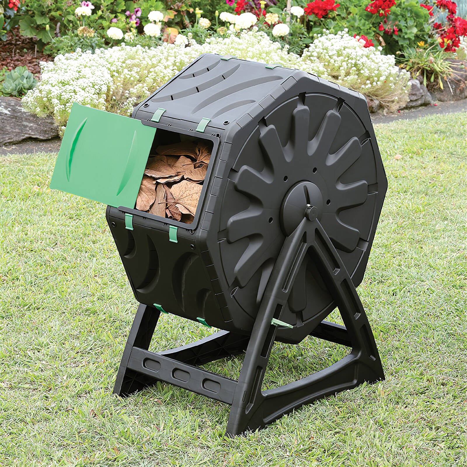 Saxon 65L Compost Tumbler, Rotating Polypropylene Compost Bin