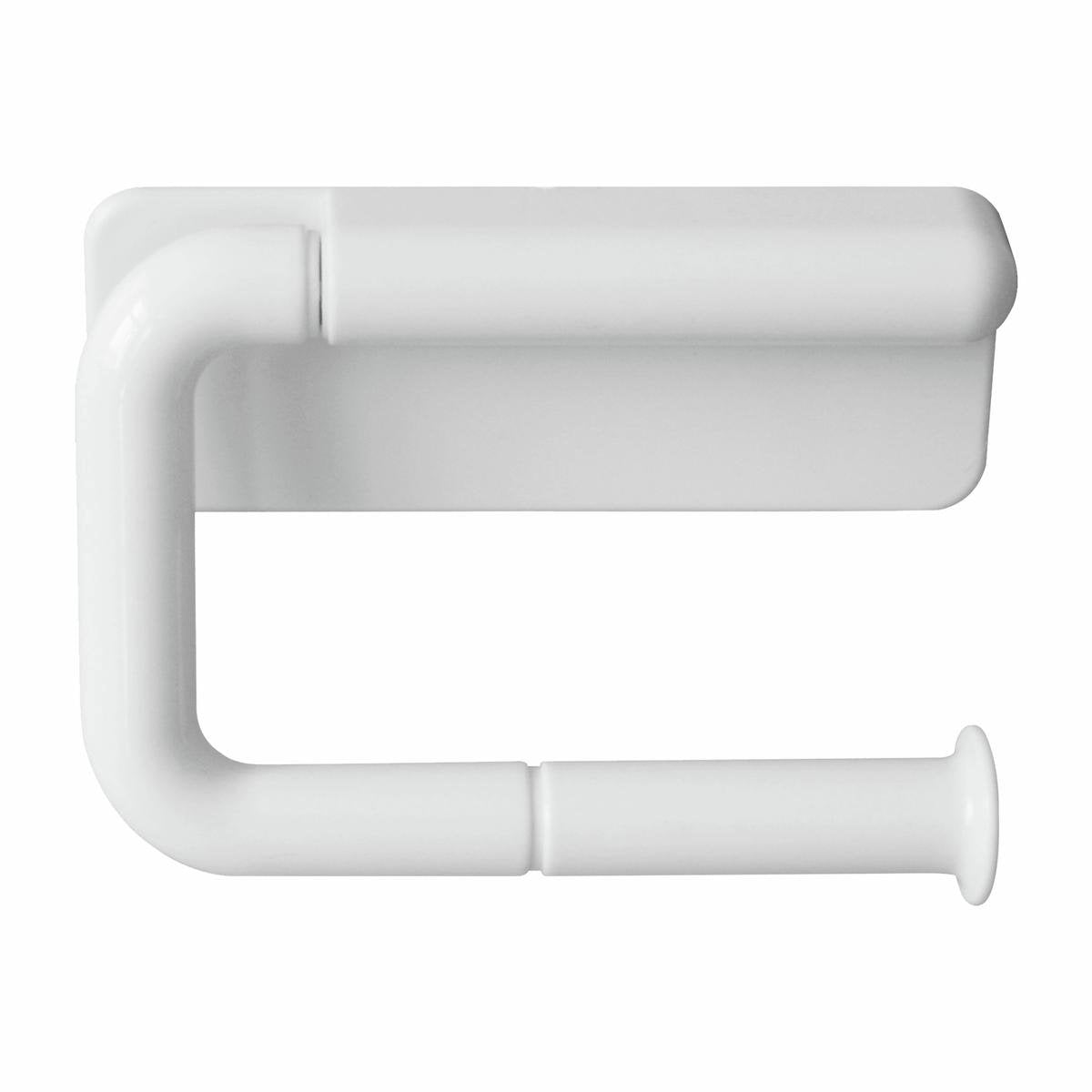 Estilo Toilet Roll Holder - White ABS Stick-On Wall Mounted