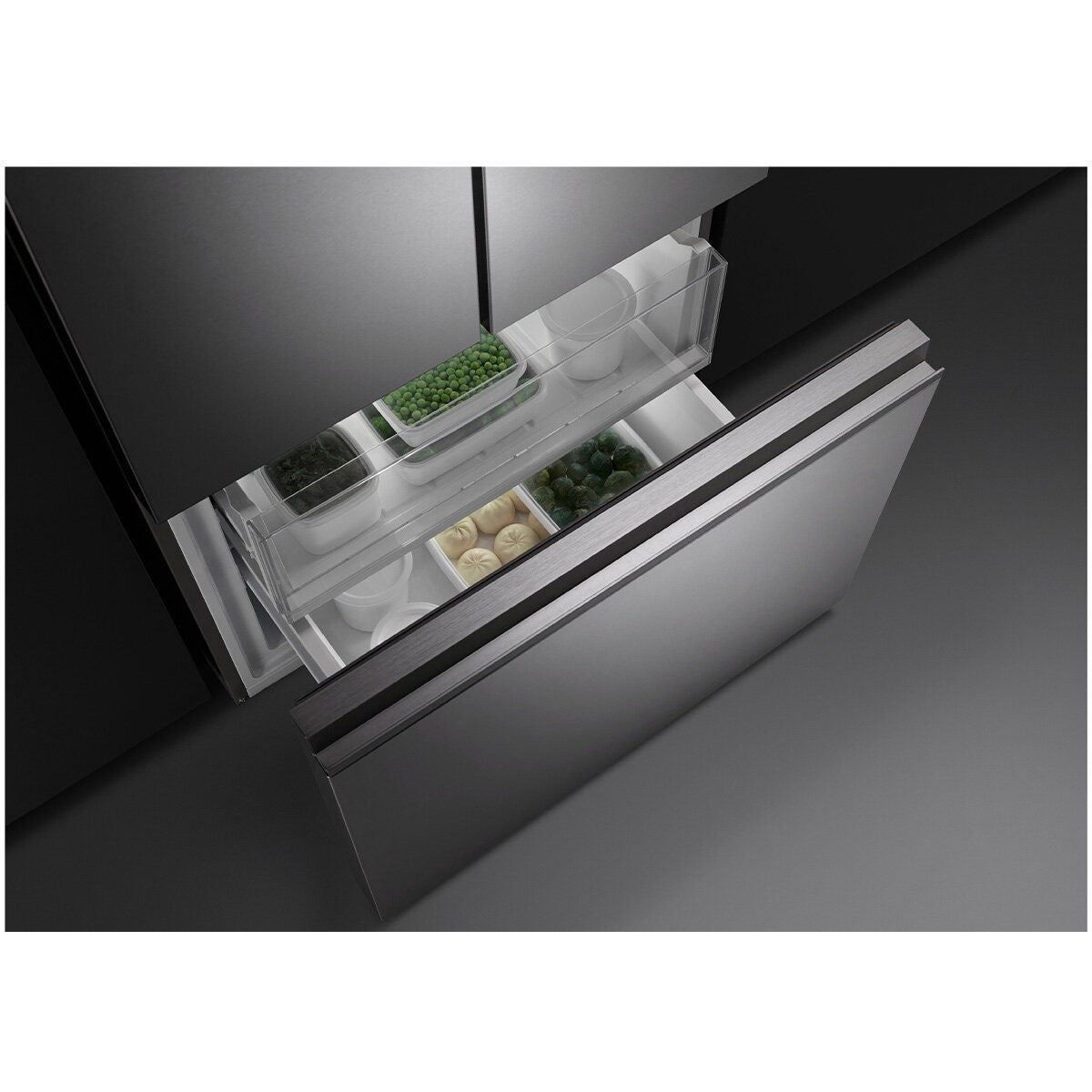 Fisher & Paykel 511L French Door Fridge - Stainless Steel, 5 Star Energy, Spill-Safe Glass Shelves - RF505ANX1