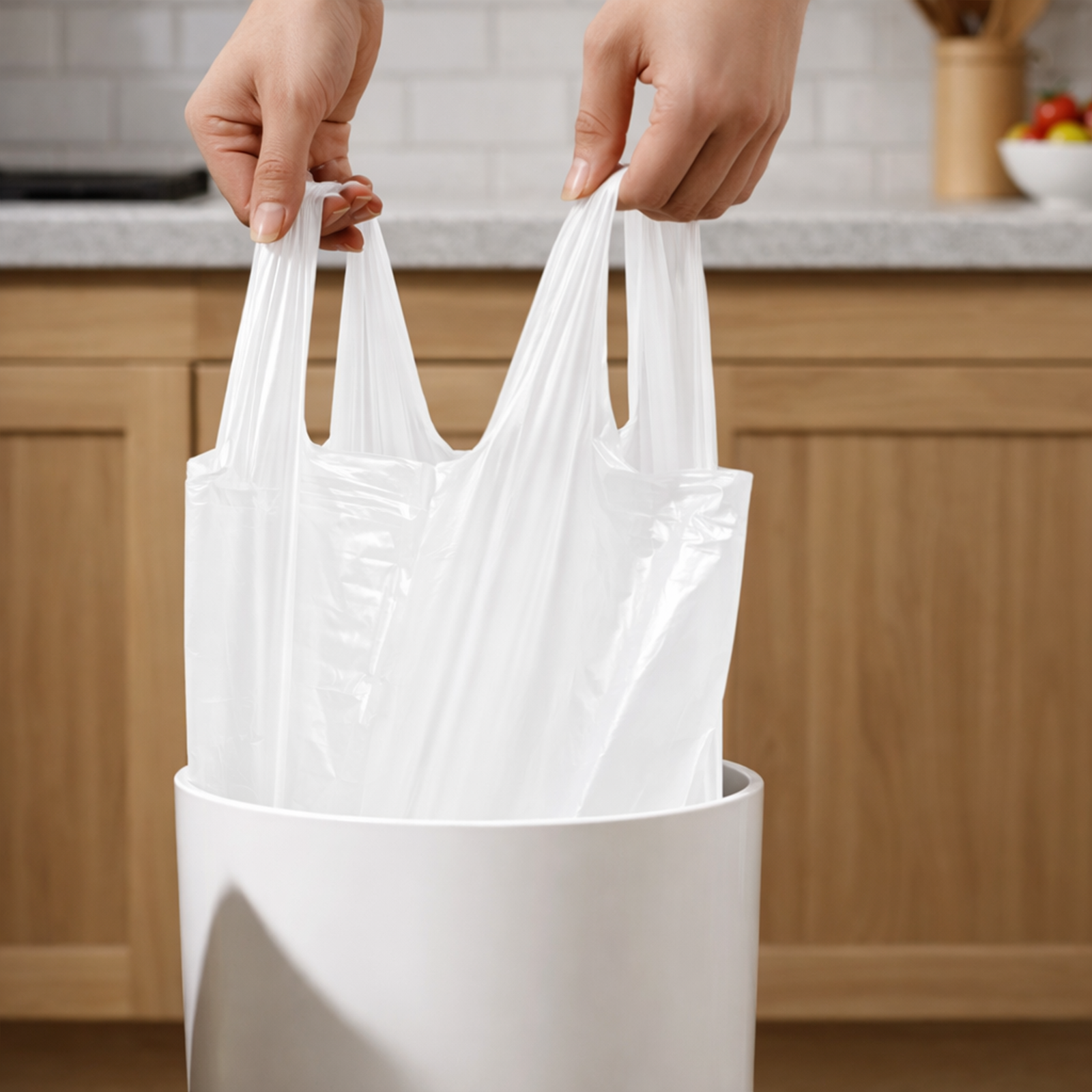 Grunt 34L White Kitchen Tie Top Rubbish Bags 100 Pack