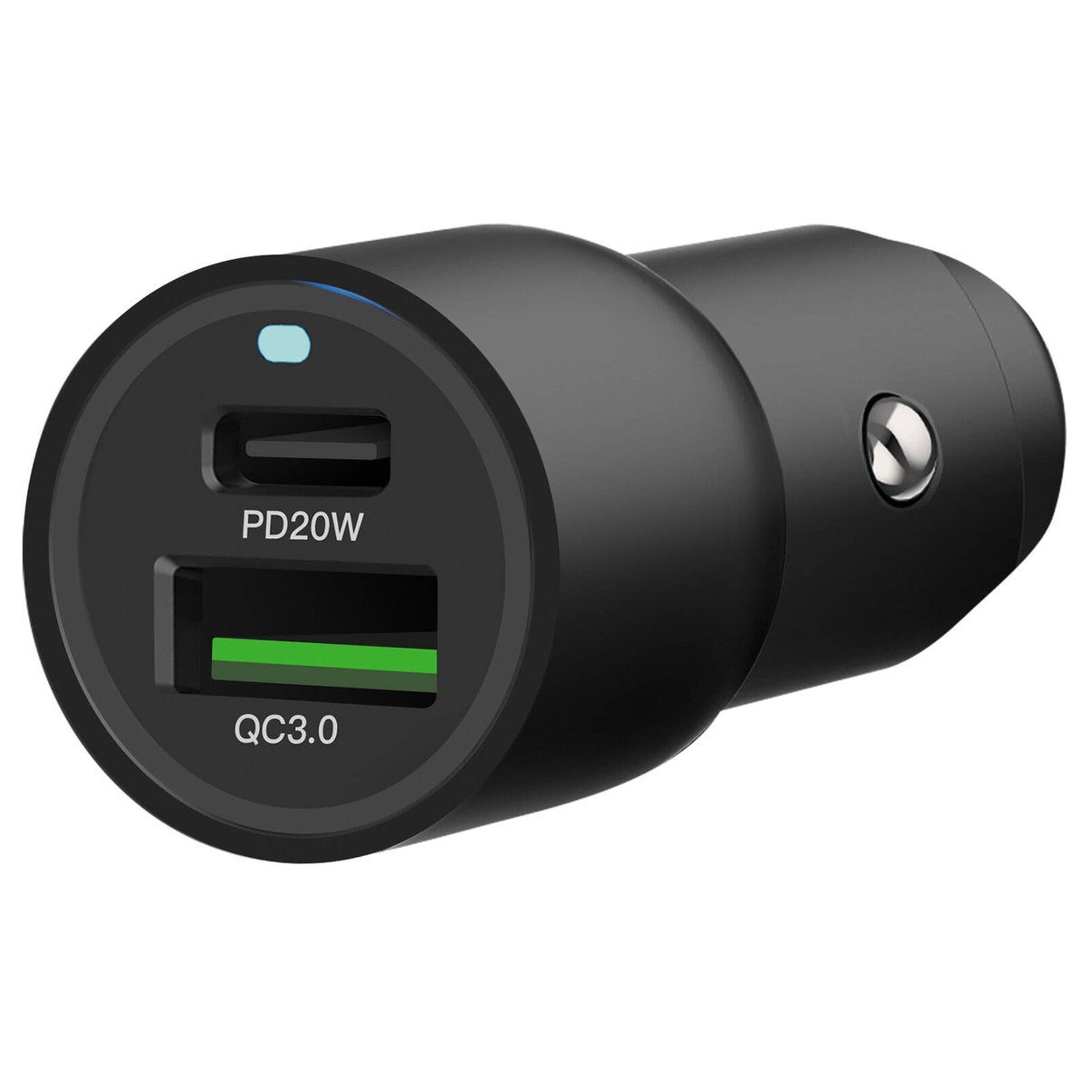 Antsig 38W 2-Port USB Car Charger APCC38WAC - Metal, USB-C & USB-A