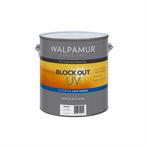 Walpamur Blockout UV Paint - 4L - Water Based - Low Sheen - SuperSaverAU - view 1