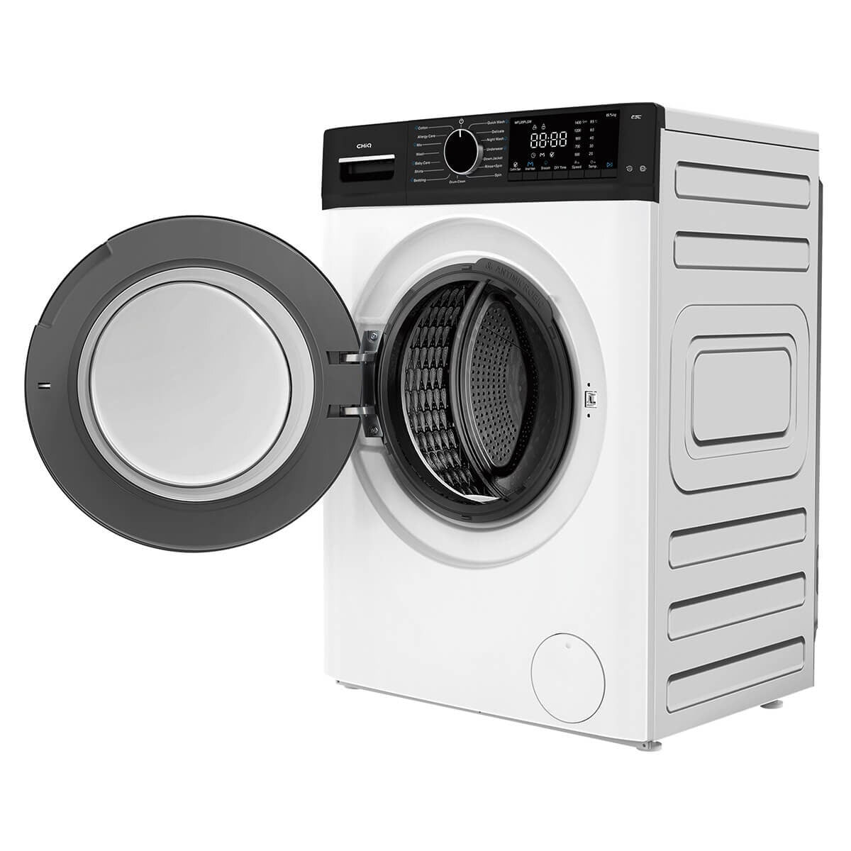 CHiQ 8.5kg Front Load Washing Machine - 577mm Space Pro Depth, 1400rpm Spin, Inverter Motor - WFL85PLSW